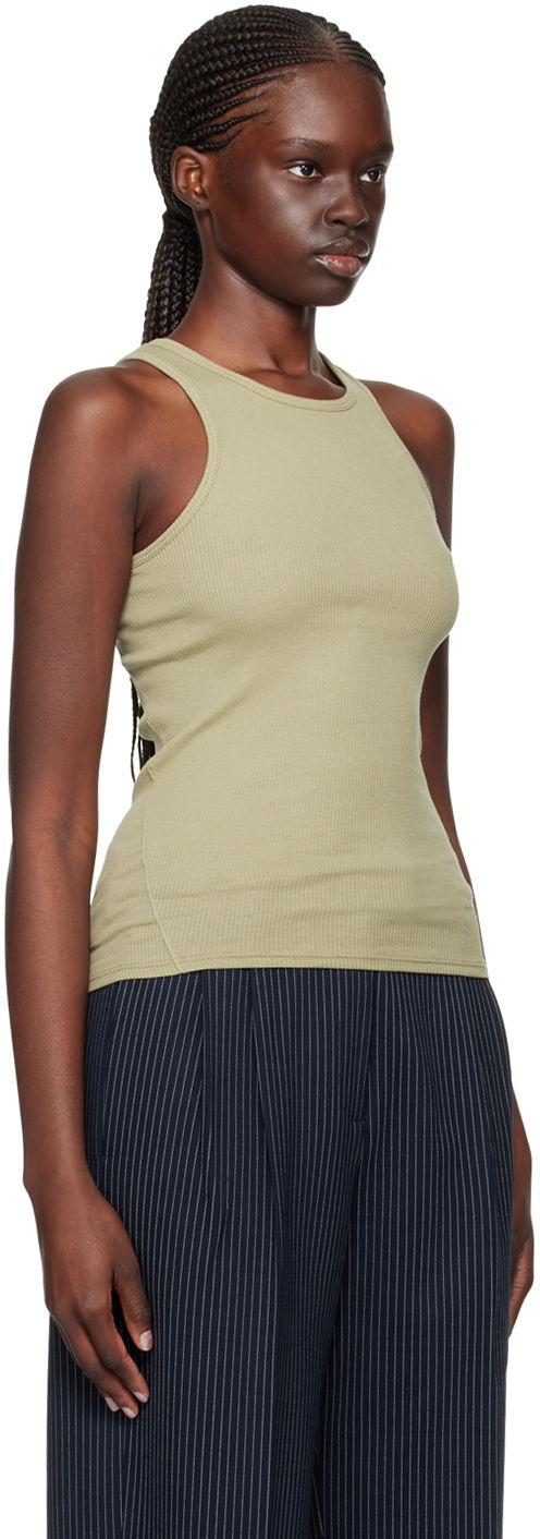 Linne rag & bone Essential Rib Tank Top Grön | WCC22FT020ER20, 1