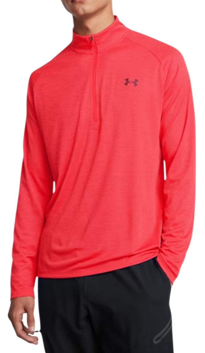 Sweatshirt Under Armour Under Armour UA Tech Textured 1/2 Zip Top Röd | 1382797-713