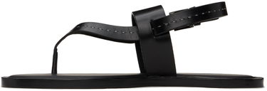 Sneakers och skor Max Mara Leather Thong Sandals Svart | 2414521012600, 2