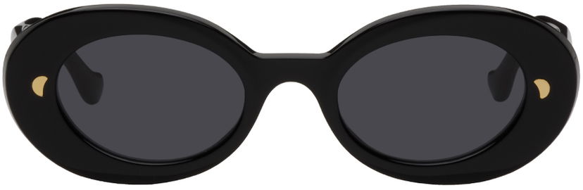 Solglasögon Nanushka Nanushka Giva Oval Sunglasses Svart | NW23RSSG00499