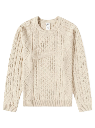 Sweater Nike Life Cable Knit Sweater Beige | DQ5176-206