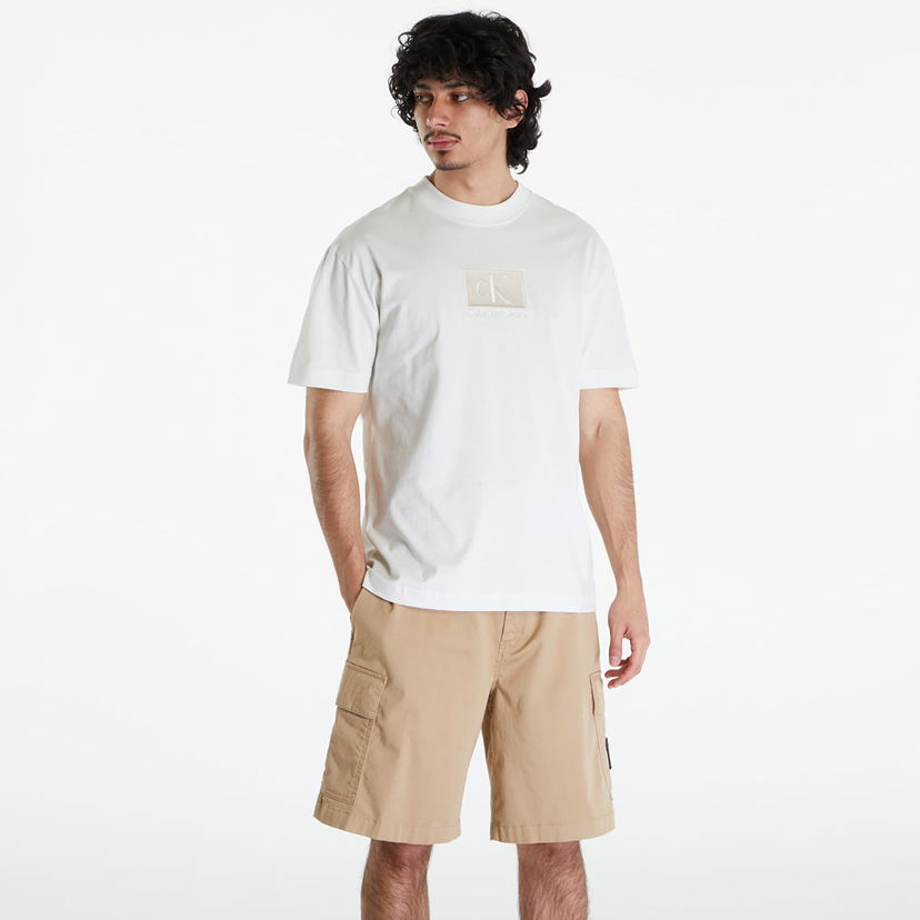 T-shirt CALVIN KLEIN Embroidery Patch T-Shirt White Vit | J30J325700 CGA