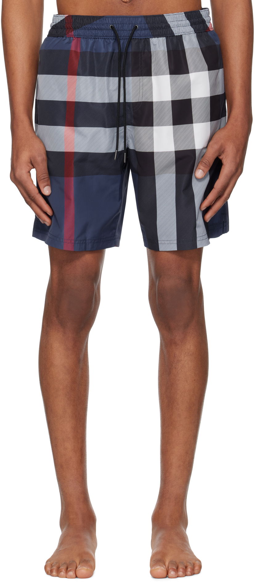 Badkläder Burberry Burberry Check Swim Shorts Blå | 8107273