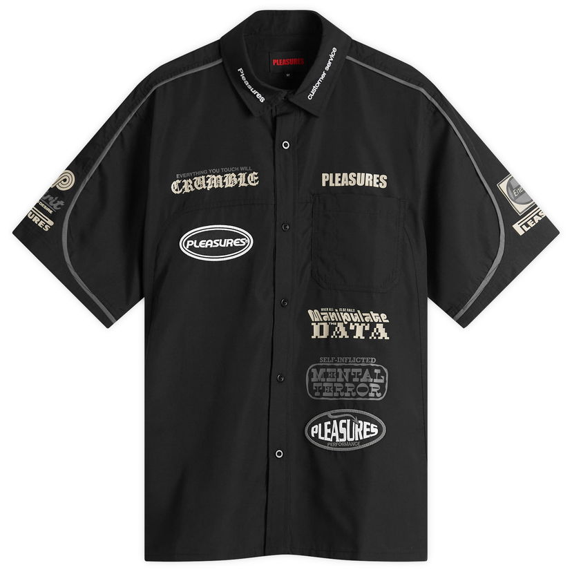 Skjorta Pleasures Pleasures Terror Shirt Svart | P25SU005-BLK