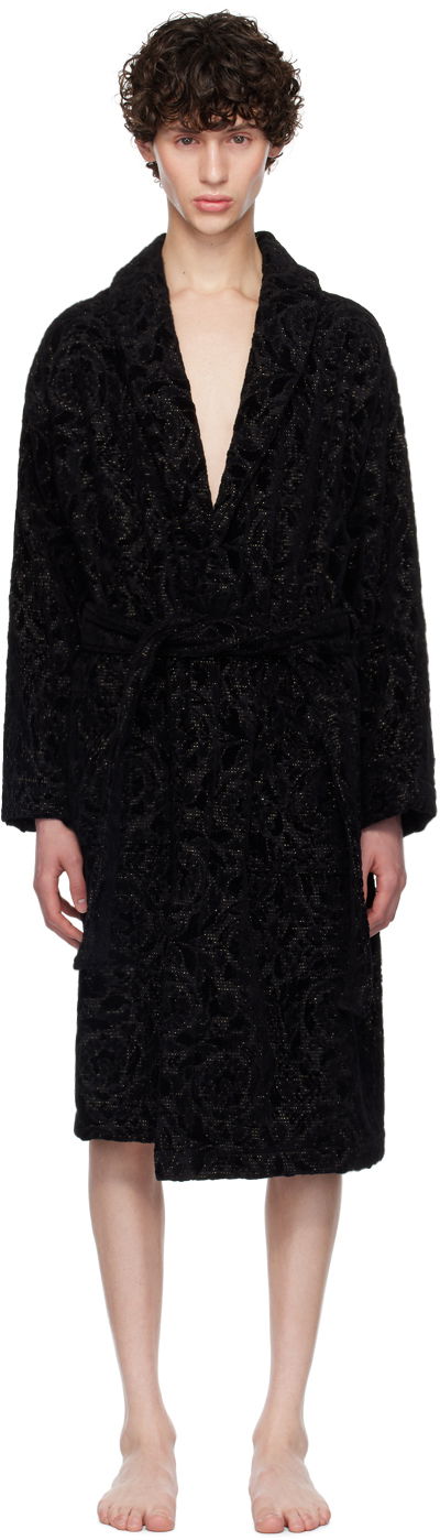 Pyjamas Versace Barocco Robe Svart | ZACJ00010_1A08851