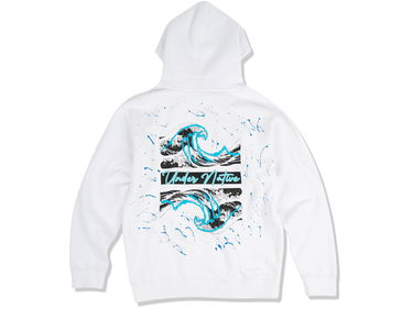 Sweatshirt Under Native Wave Draws Hoodie "Splatter" Vit | UN13, 1