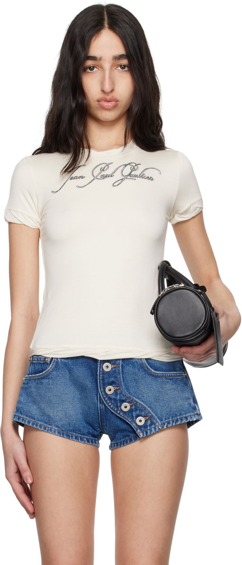 T-shirt Jean Paul Gaultier Jean Paul Gaultier 'The Tattoo' T-Shirt Vit | 25/34-F-TS111I-J089-03