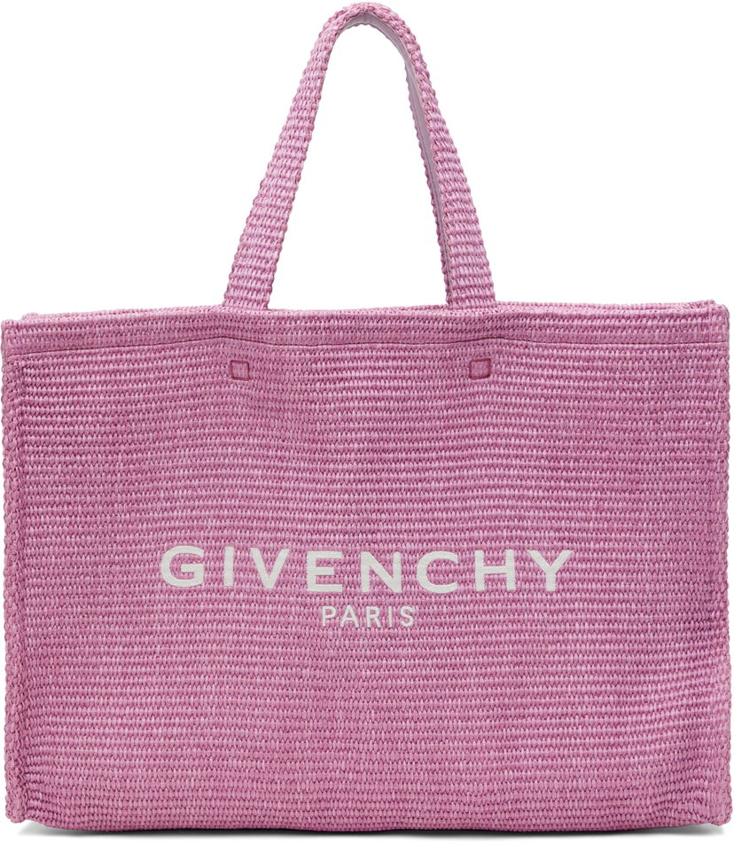 Tygpåse Givenchy Medium Woven Tote Bag Rosa | BB50ZVB1SQ510