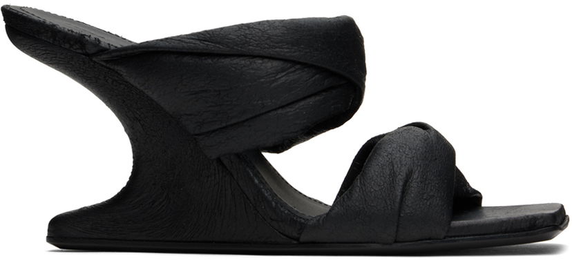 Tillbehör Rick Owens Rick Owens Cantilever 8 Twisted Heeled Sandals Svart | RP02D3803 LBA