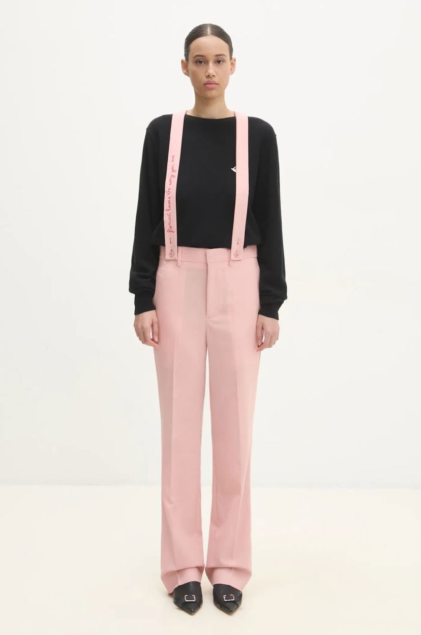 Byxor Fiorucci Fiorucci High Waist Pants Rosa | W01FMBPA183WO01PN02