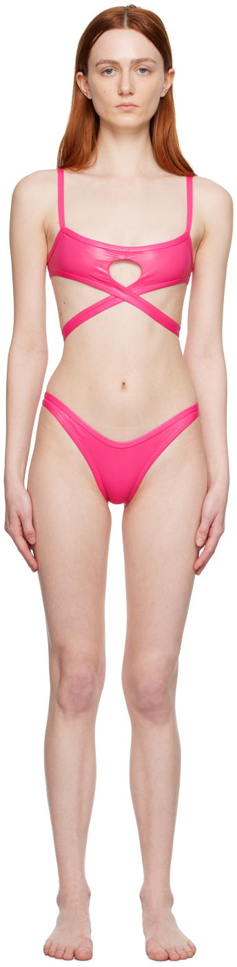 Badkläder The Attico Attico Cutout Bikini Rosa | 233WBB67 PA36