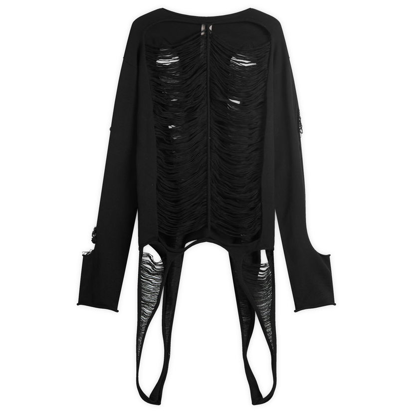Sweater Rick Owens Rick Owens Knit Malia Top, Size Large Svart | RR01E5671-KGRIDM-9
