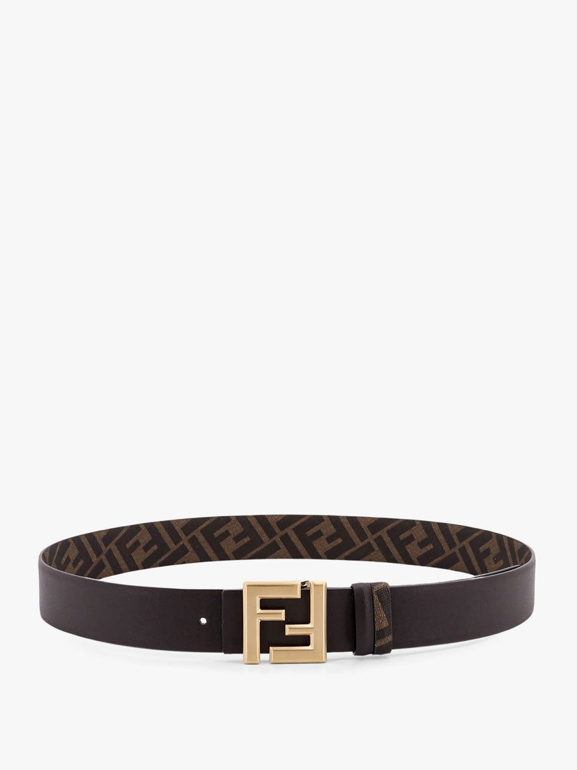 Bälten FENDI Fendi Reversible FF Buckle Belt Brun | 7C0541ASIWF1S9U