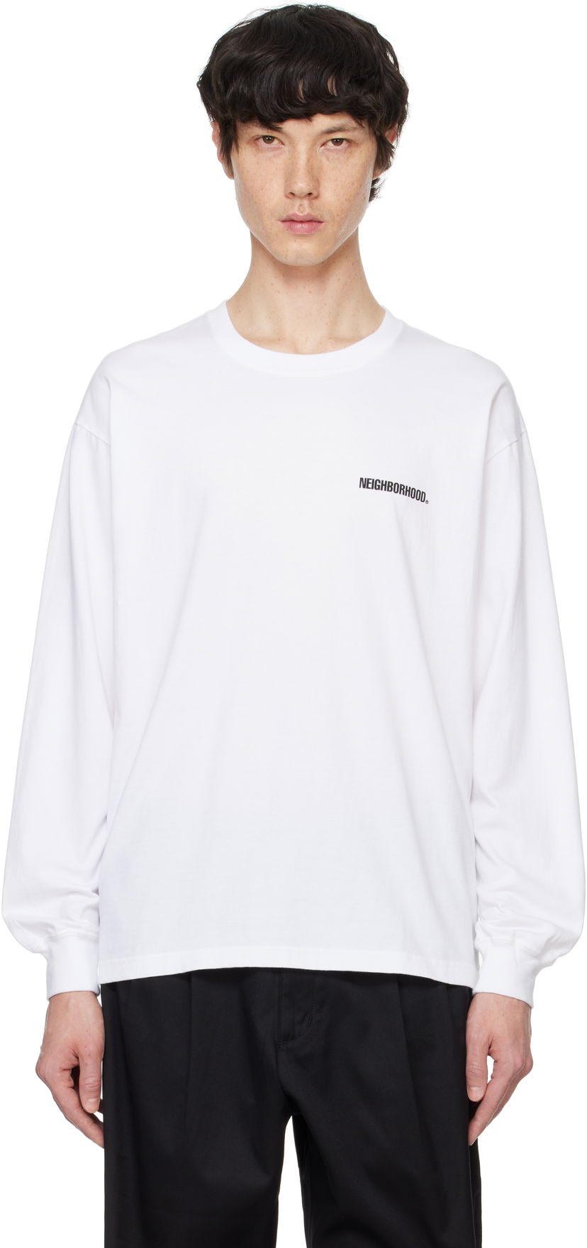 T-shirt Neighborhood Long Sleeve T-Shirt Vit | 242PCNH-LT01