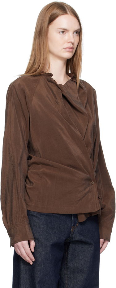 Axelväska LEMAIRE Lemaire Twisted Wrap Blouse Grå | TO1081 LF1308, 4