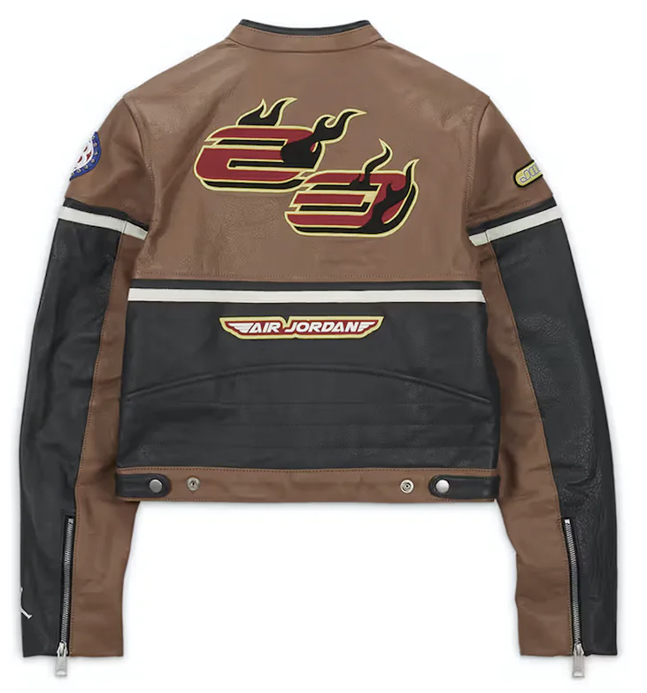 Jacka Jordan Leather Jacket x Travis Scott Cactus Jack Brun | DX6168-256, 1