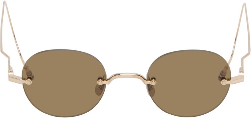 Solglasögon Thom Browne Thom Browne Titanium Rimless Round Sunglasses Brun | UES937A-G0001