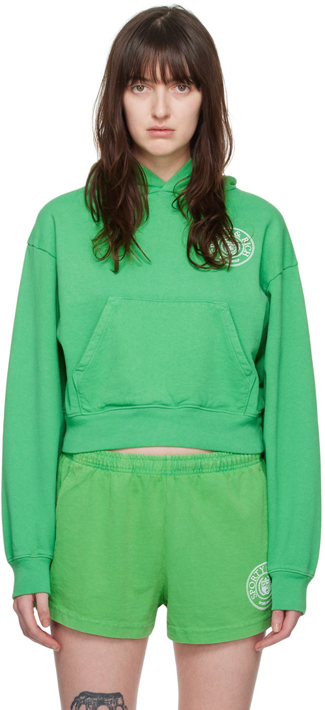 Sweatshirt Sporty & Rich Connecticut Crest Hoodie Grön | HCAW2319VE