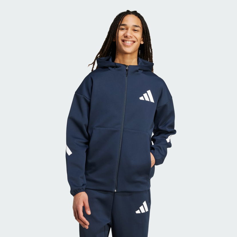 Jacka adidas Performance Z.N.E. Full-Zip Hooded Jacket Mörkblå | JW4718