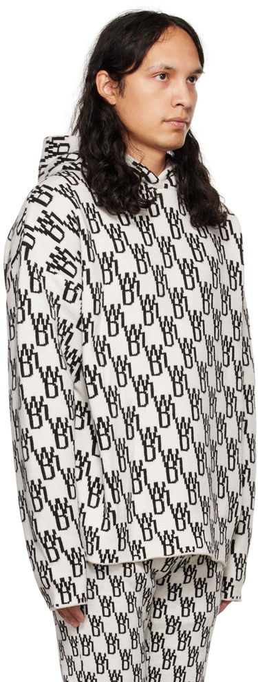 Sweater We11done We11done Graphic Print Hoodie Vit | WD-KT3-22-628-U-IV, 1