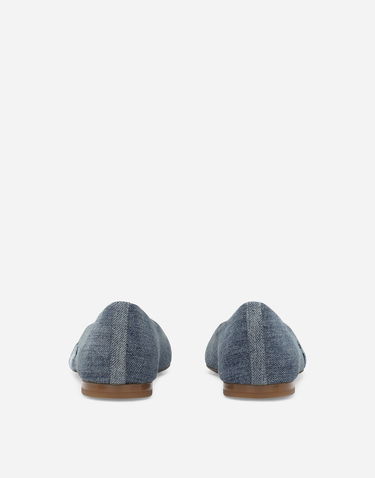 Sneakers och skor Dolce & Gabbana Dolce & Gabbana Patchwork Denim Embellished Ballet Flats (24-38) Blå | D10510AR1428C609, 2