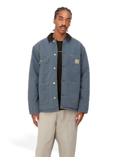 Rockar Carhartt WIP OG Chore Coat "Ore / Black aged canvas" Mörkblå | I027357_1QF_3K