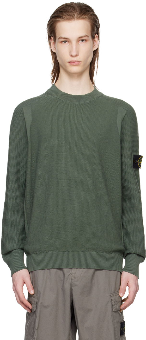 Sweater Stone Island Patch Sweater Grön | 8015536B4