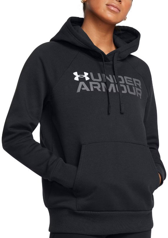 Sweatshirt Under Armour Fleece Wordmark Hoodie Svart | 1386512-001