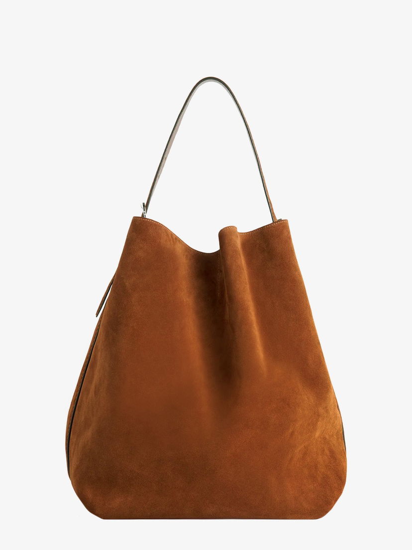 Handväska TOTEME Suede Toteme Belted Tote Bag Brun | 234WAL853LE0004105