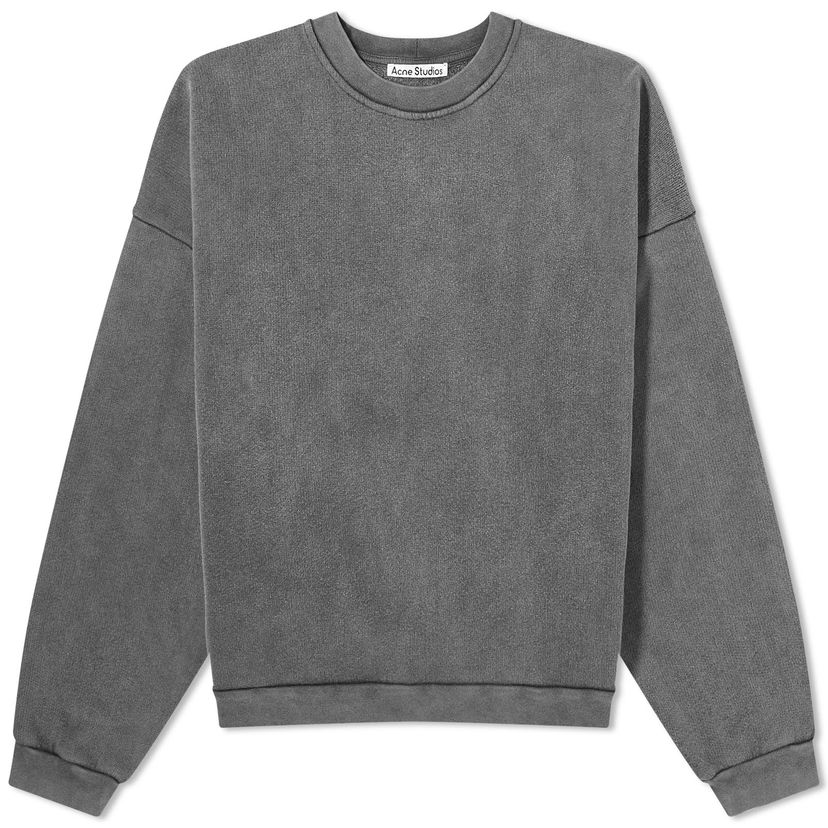 Sweatshirt Acne Studios Fester Vintage Crew Sweat "Faded Black" Grå | CI0137-BM0