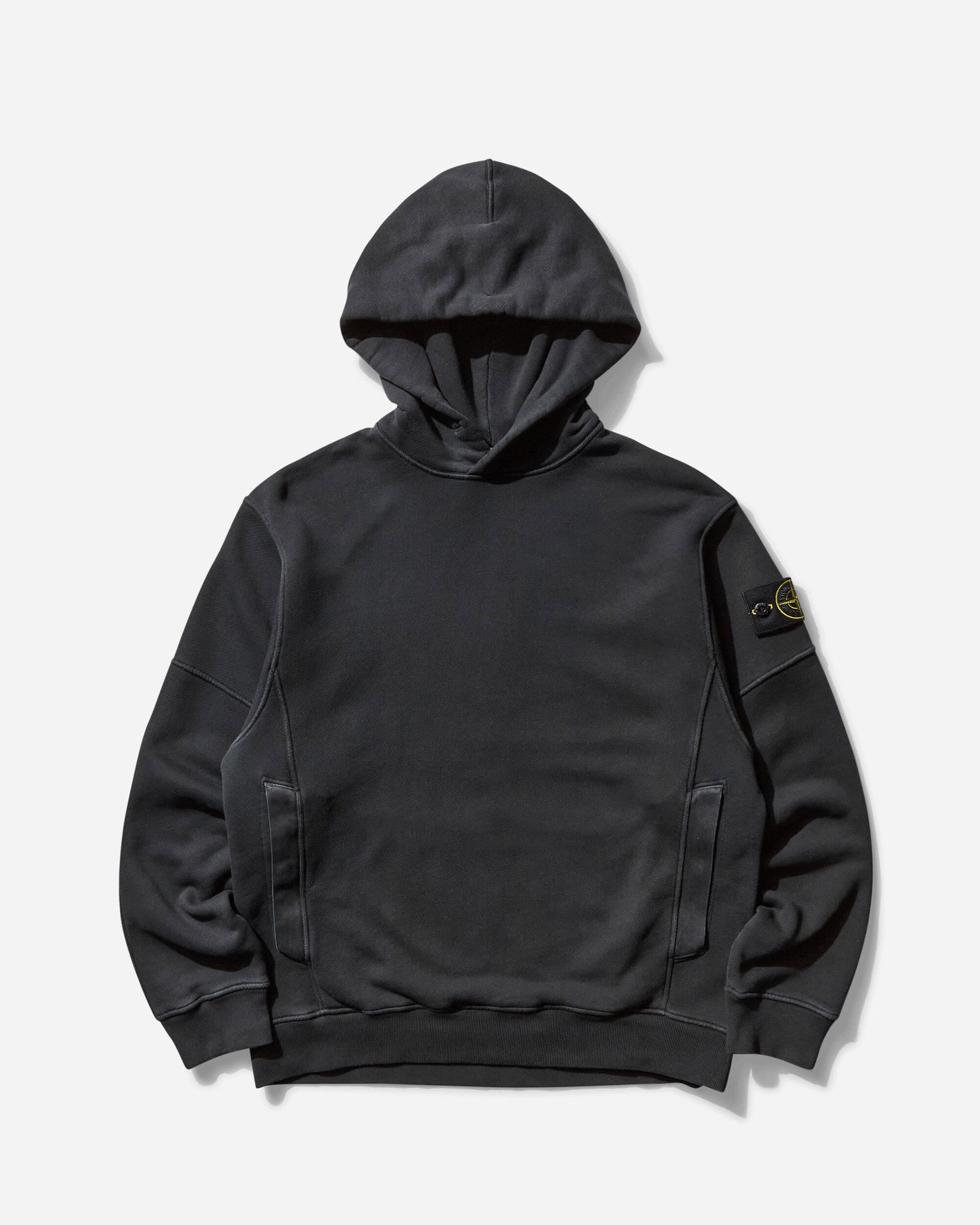 Sweatshirt Stone Island Diagonal Fleece OLD Effect Hoodie Svart | K1S15-6100033-S0045 V0129, 0