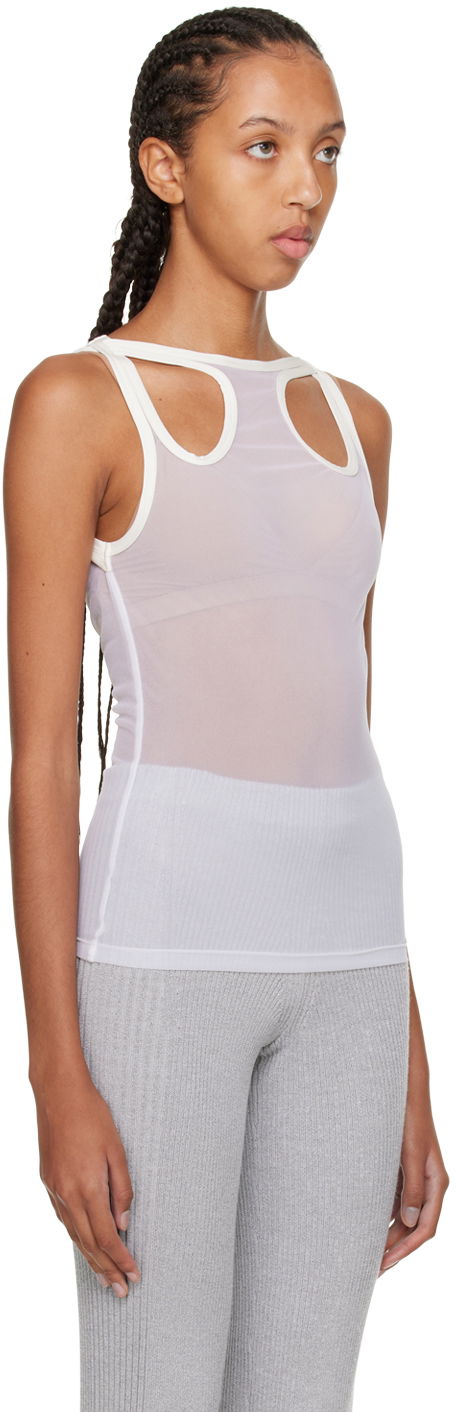 Linne Dion Lee Shift Loop Tank Top Vit | C3084F22, 1