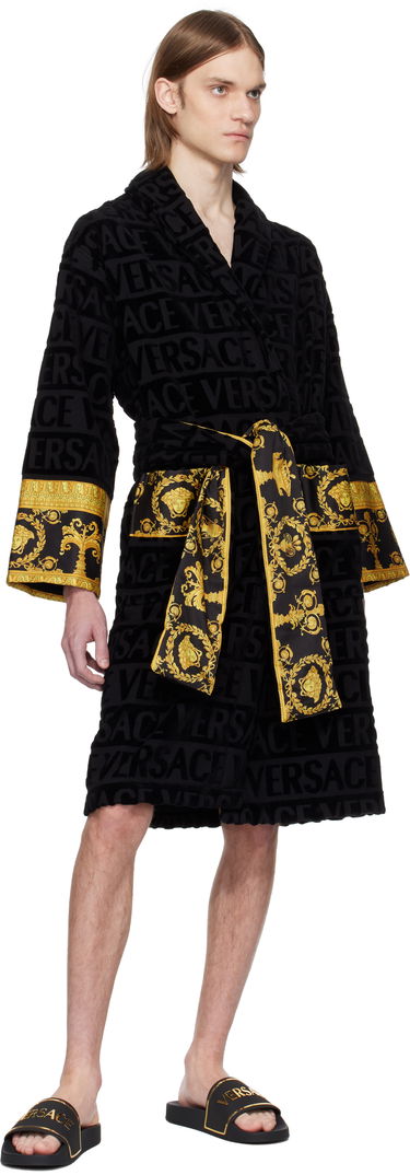 Sneakers och skor Versace Versace Logo Pool Slides Svart | 1018496_1A13176, 4