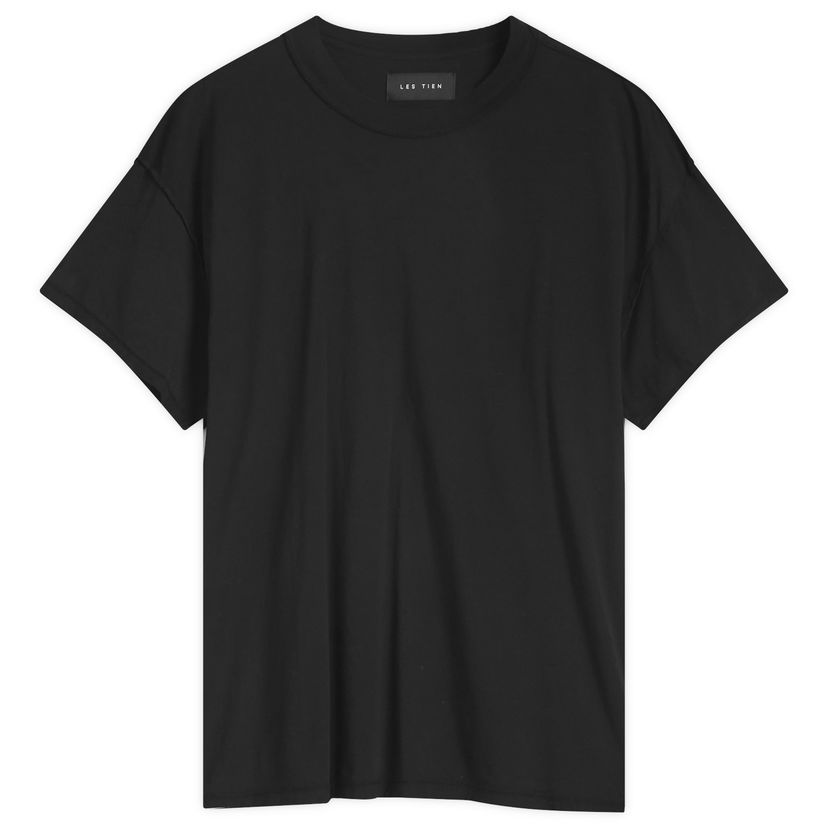 T-shirt LES TIEN Les Tien Lightweight Inside Out T-Shirt, Size Large Svart | CC-2020-JTB