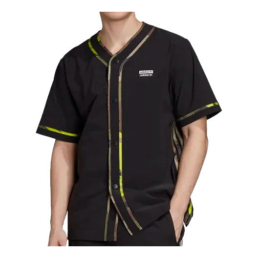 Skjorta adidas Originals Originals Casual Breathable Short Sleeve Baseball Shirt Svart | GK5912
