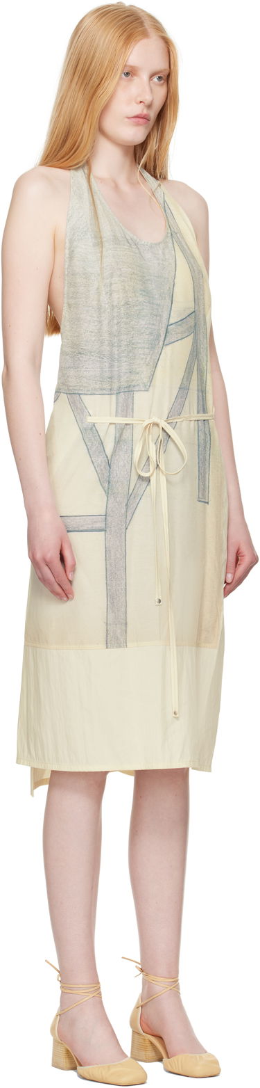 Klä LEMAIRE Lemaire Philippe Weisbecker Apron Midi Dress Gul | DR1103 LF1414, 1