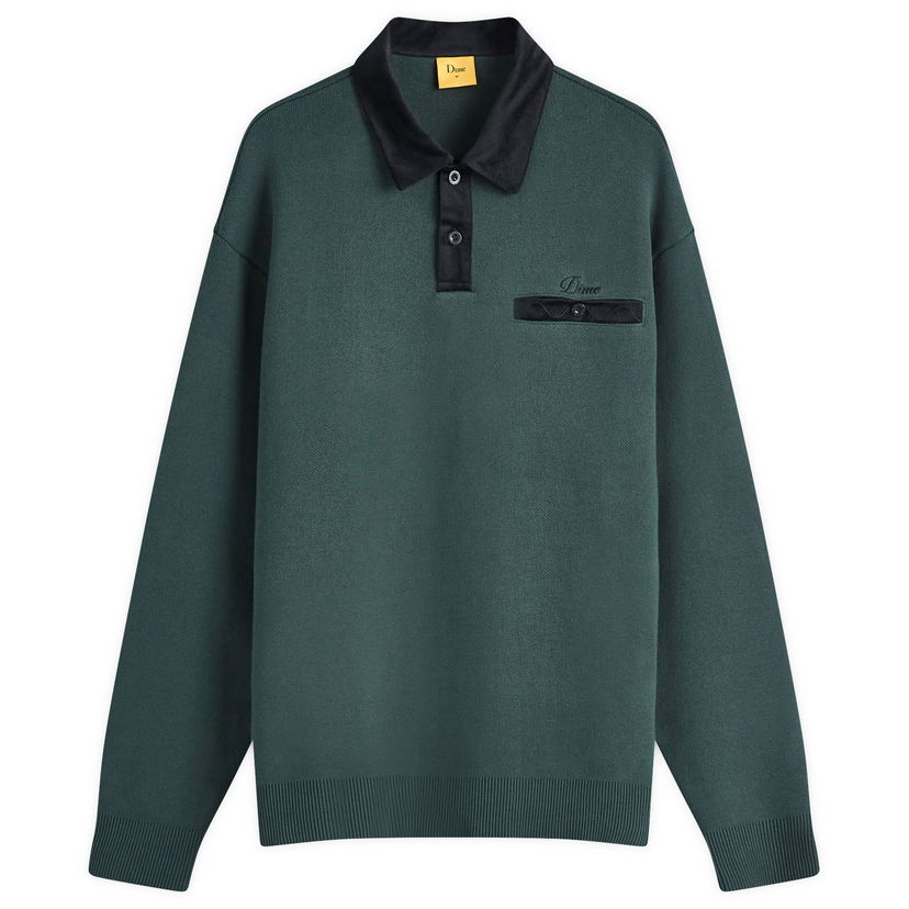 Polotröja Dime Casino Knit Rugby Polo Grön | DIMEHO248FOR