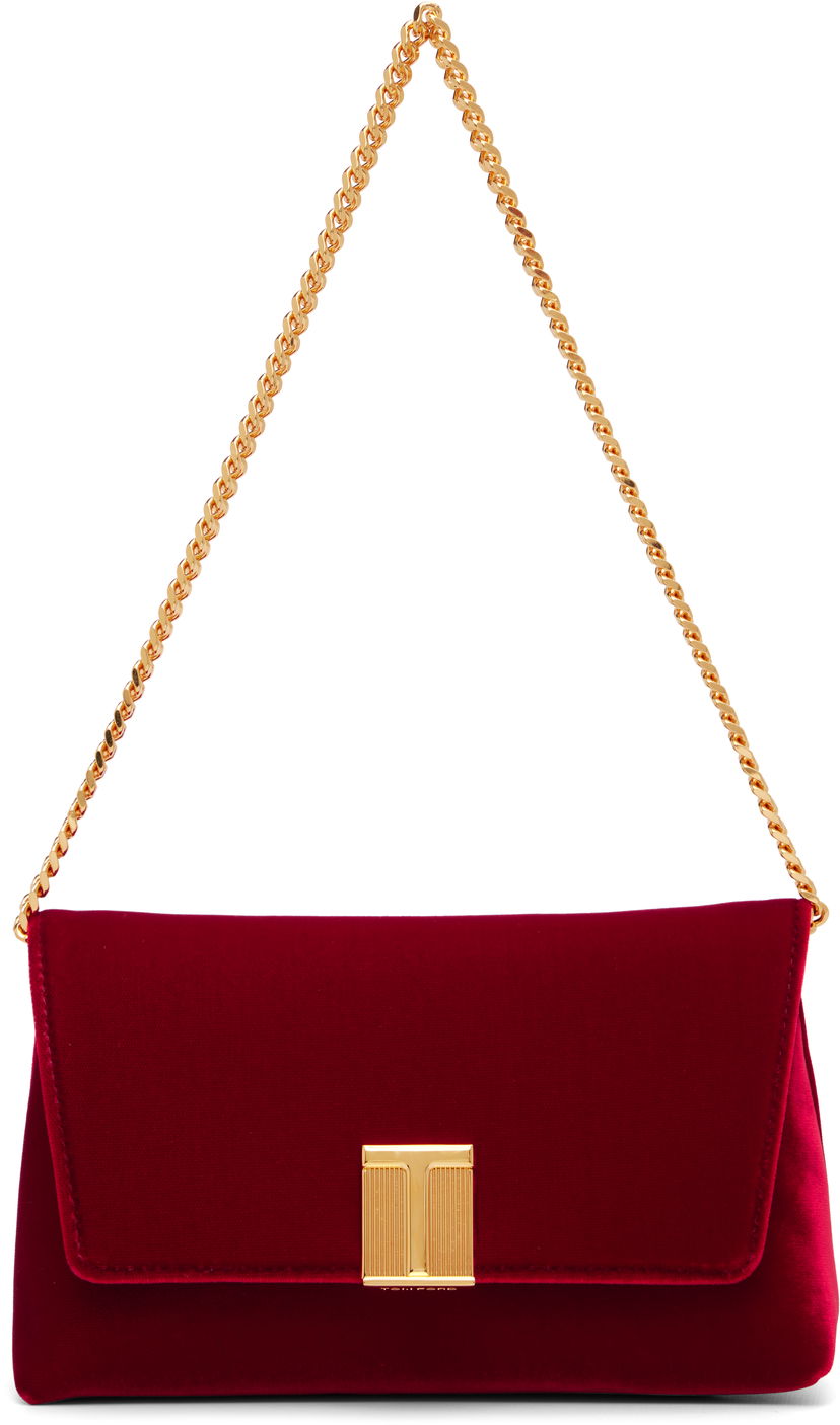 Handväska Tom Ford TOM FORD Velvet Mini Bag Röd | L1886-TVE001X