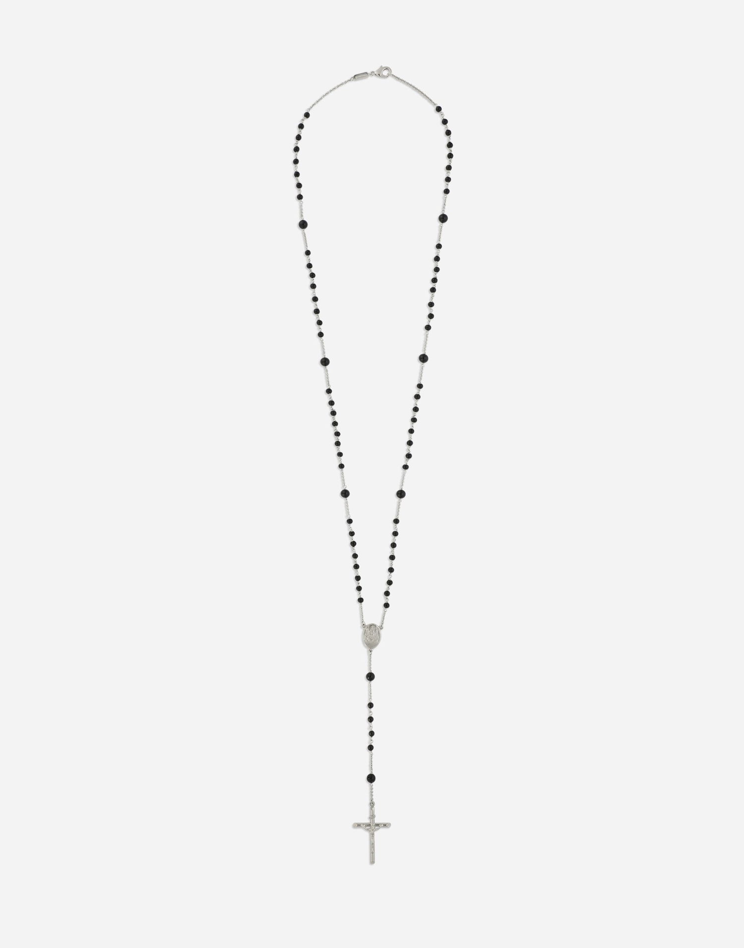 Halsband Dolce & Gabbana Dolce & Gabbana Rosary Necklace with Cross Svart | WNP4C3W111187655, 0
