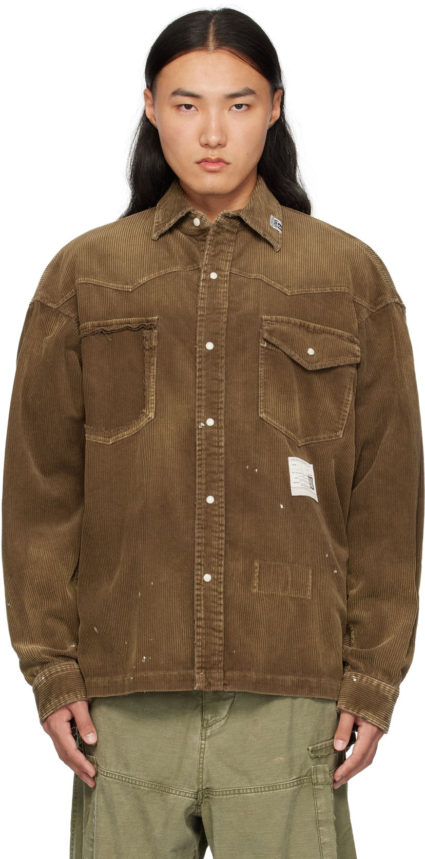 Skjorta Maison MIHARA YASUHIRO Corduroy Shirt Brun | A13SH086