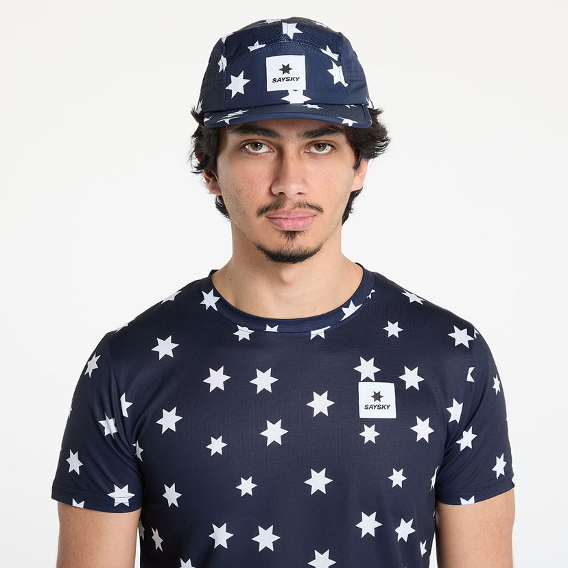T-shirt Saysky SAYSKY Combat Star Print Running Cap Mörkblå | NUACA104C1028