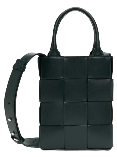 Tygpåse Bottega Veneta Mini Cassette Tote Bag Grön | 758055 VB1K0