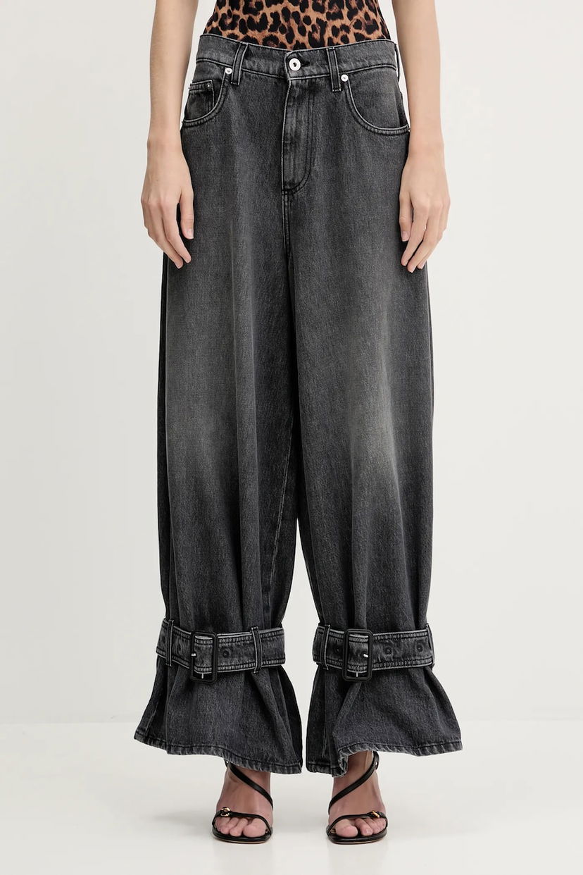 Jeans JW Anderson JW Anderson Buckled Cuff High Waist Jeans Svart | DT0109.PG1745.929