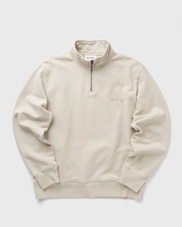 Sweatshirt ØLÅF Signature Zip Mock Sweatshirt Beige | M990204-CEMENT, 0