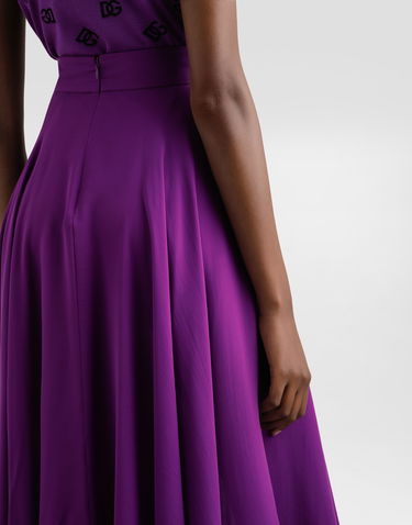 Kjol Dolce & Gabbana Dolce & Gabbana Chiffon Midi Skirt Purpur | F4C7UTFU1ATF0571, 2