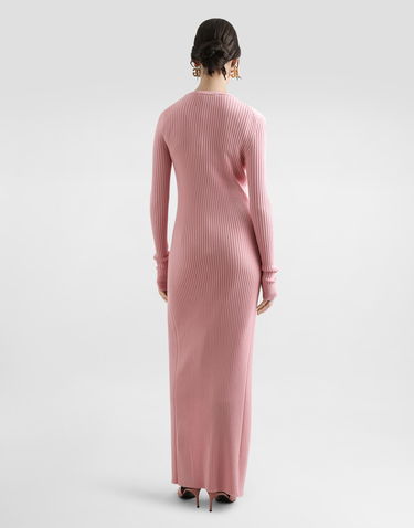 Sweater Dolce & Gabbana Dolce & Gabbana Women's Long Ribbed Wool Cardigan Rosa | FXV37TJCVXGF2528, 2