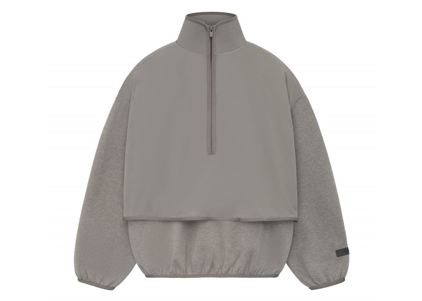 Sweatshirt Fear of God Core Collection Nylon Fleece Mockneck Dust/Heather Grey Grå | 202SU244301F