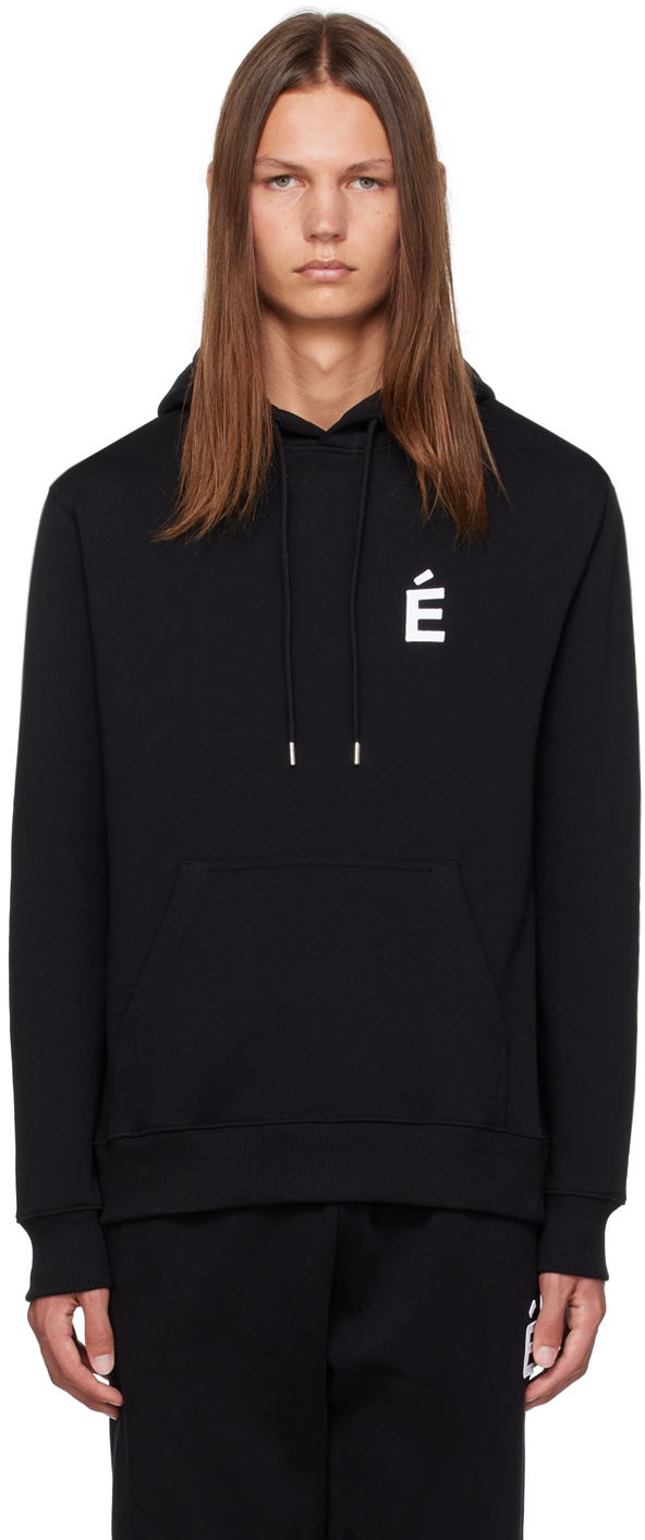 Sweatshirt Études Patch Logo Hoodie Svart | C00ME253A01599