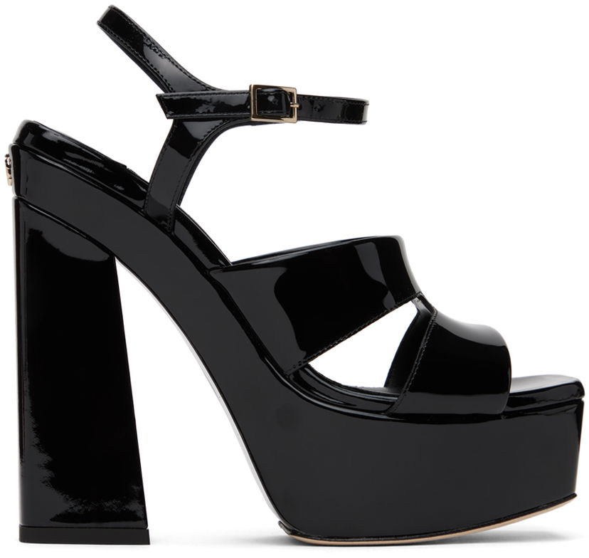 Tillbehör Jimmy Choo Jimmy Choo Ellison/PF 140 Platform Heeled Sandals Svart | ELLISON/PF 140 PAT