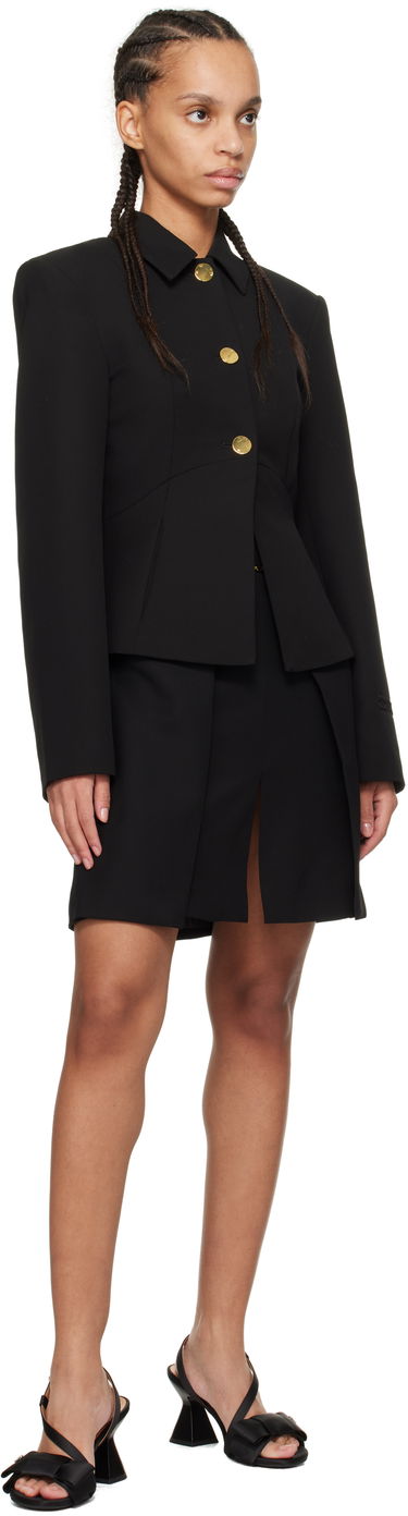 Jacka GANNI GANNI Light Twill Suiting Blazer Svart | W0057, 3